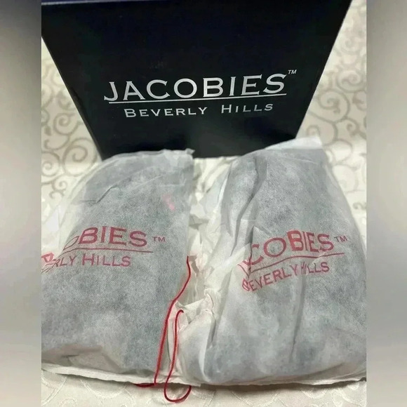 NIB!Jacobies Beverly Hills-Black Lace Up block chunky heel boots Size 9 - Picture 13 of 16